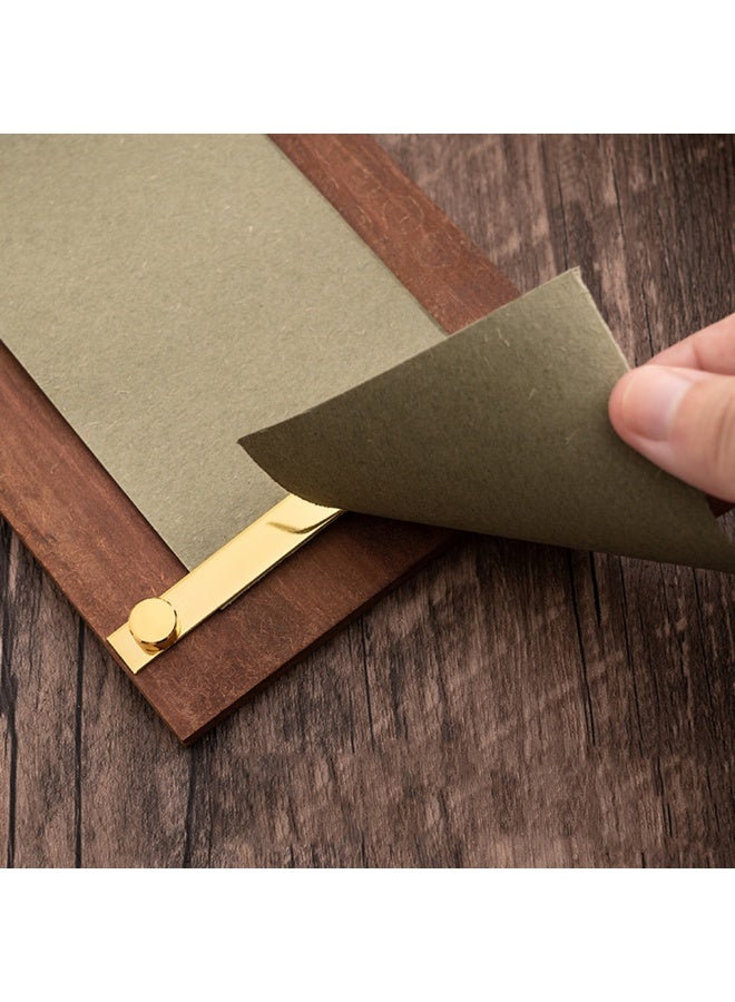 1pcs Retro Wooden Wall Mounted Paper Roll Dispenser, Wall Decoration Message Board With Wooden Pen, To-Do List Board, Suitable For Kitchen, Living Room, Entrance, Store - Image 3