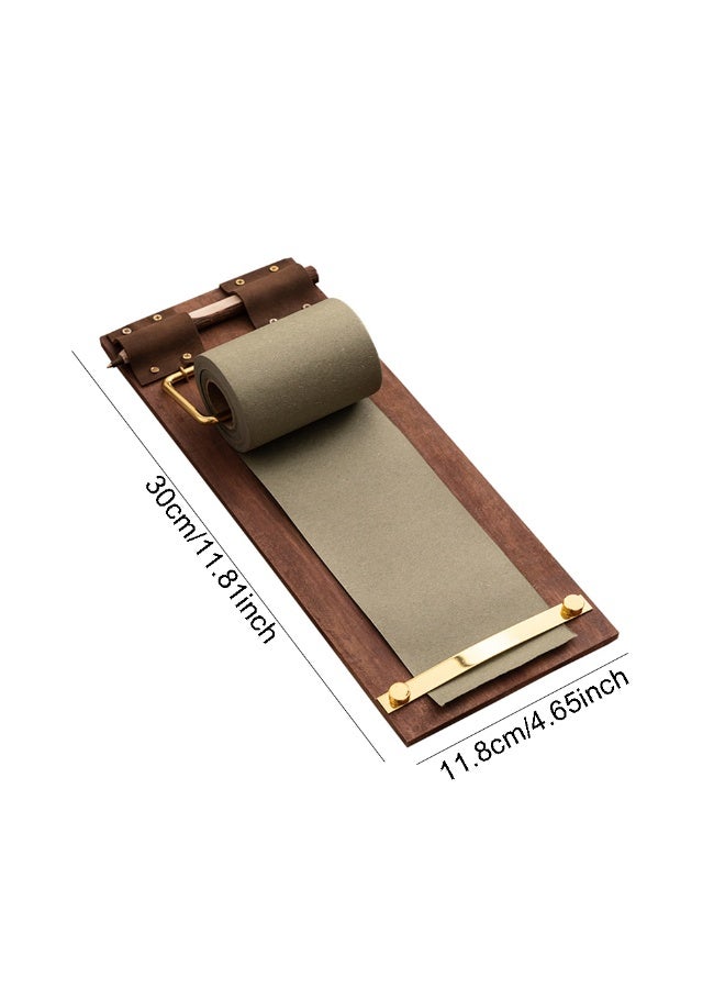 1pcs Retro Wooden Wall Mounted Paper Roll Dispenser, Wall Decoration Message Board With Wooden Pen, To-Do List Board, Suitable For Kitchen, Living Room, Entrance, Store - Image 4
