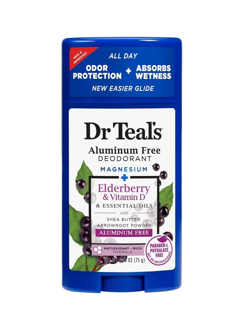 Dr Teal's Dr Teal's Aluminum Free Deodorant Elderberry & Vitamin D 75G