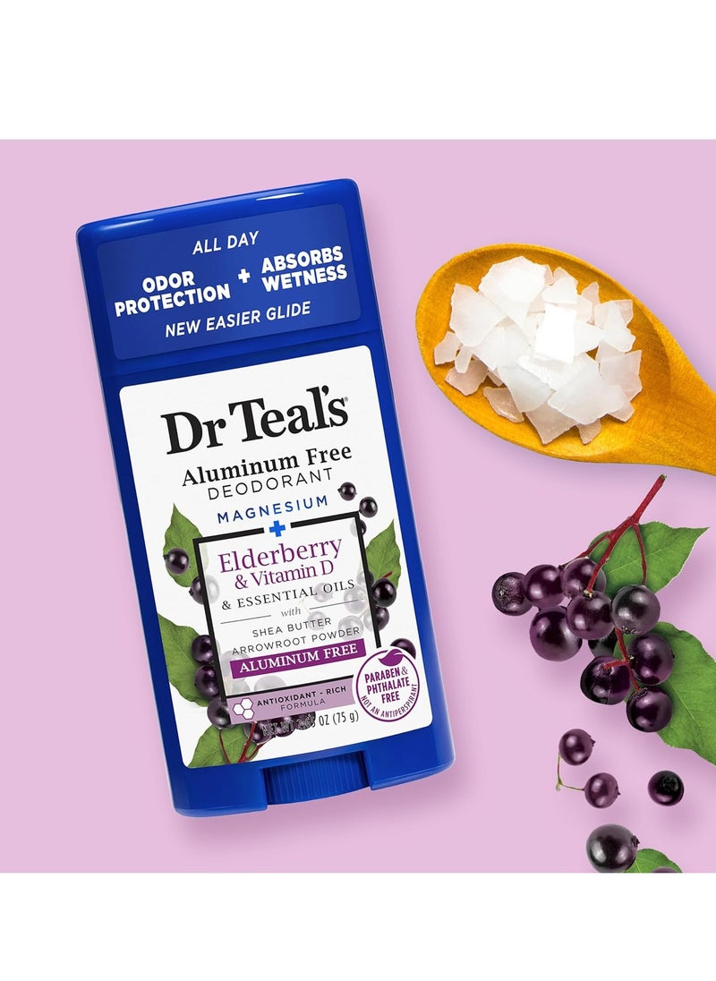 Dr Teal's - Dr Teal's Aluminum Free Deodorant Elderberry & Vitamin D 75G - Image 1