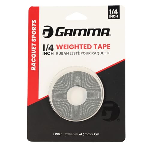 Gamma Weighted Tape Adjustable Paddle Racquet Weight for Enhanced Control Power Speed Customizable Tape for Pickleball Tennis Padel Gray 12 Roll - Image 1
