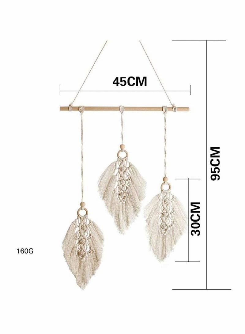 SOLARAE Macrame Wall Hanging Handmade Woven Art Butterfly Tapestry Boho Home Decor - Image 4