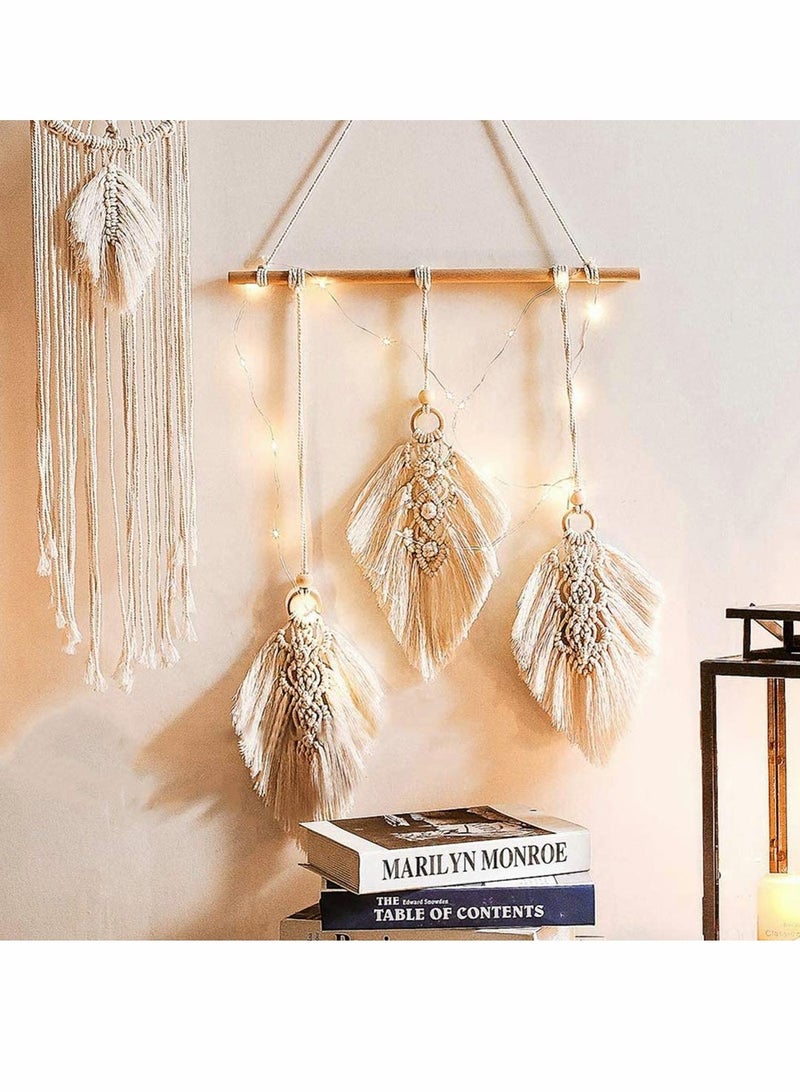 SOLARAE Macrame Wall Hanging Handmade Woven Art Butterfly Tapestry Boho Home Decor - Image 3