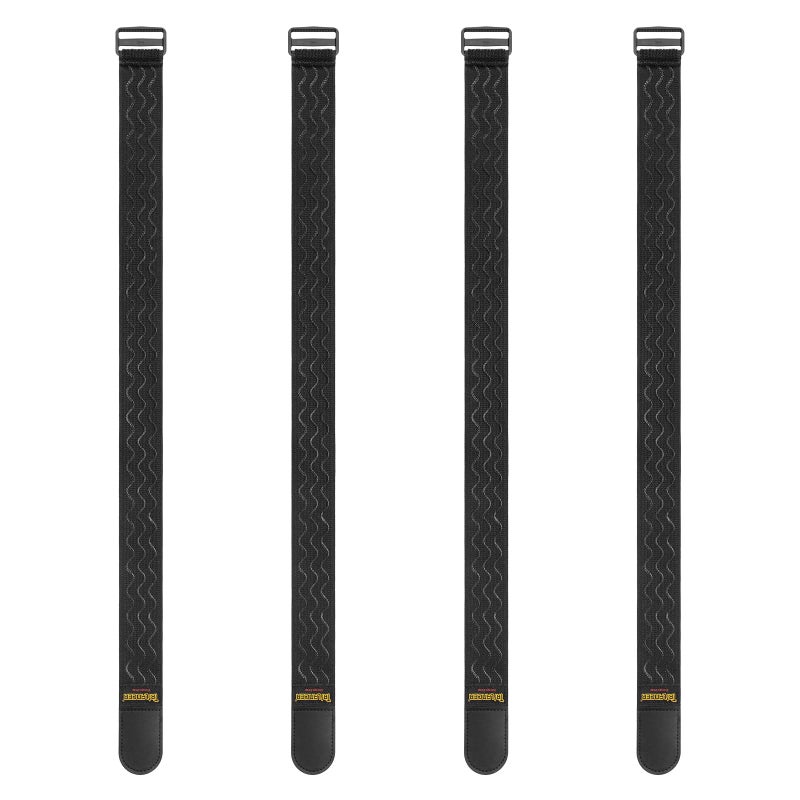 Trilancer Elastic Cinch Straps with Anti-Slip Strips, 32 "x 2" (4 Pack) Multipurpose Hook and Loop Bundling Straps for Hose, Cords, Bike, Luggage, Camping, Yoga Mats - Image 1
