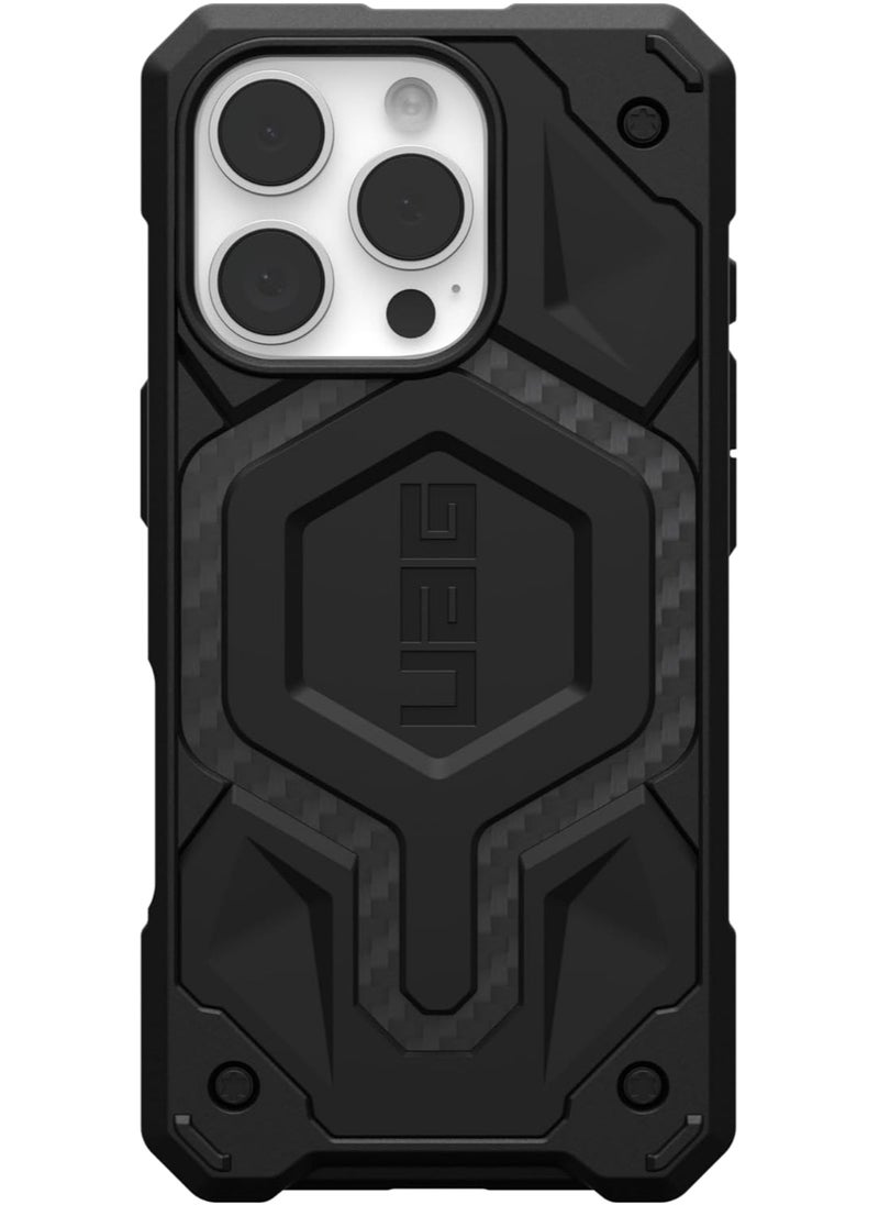 Urban Armor Gear - UAG Monarch Pro MagSafe for iPhone 16 PRO Case Cover [25 Feet Drop tested] - Carbon Fiber - Image 1