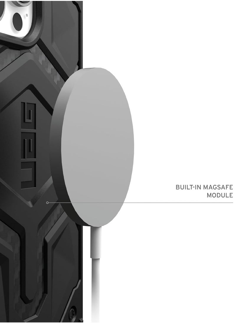 Urban Armor Gear - UAG Monarch Pro MagSafe for iPhone 16 PRO Case Cover [25 Feet Drop tested] - Carbon Fiber - Image 1