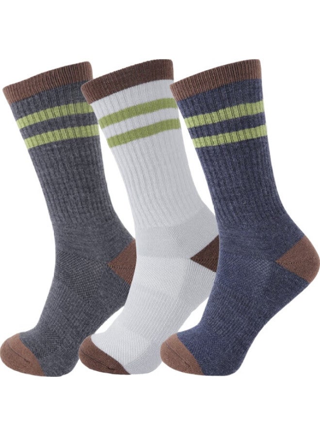 MD High Tube Wool Socks For Men, Terry Bottom Long Socks, Ski Socks For Women, 3 Pairs Per Pack - Image 2