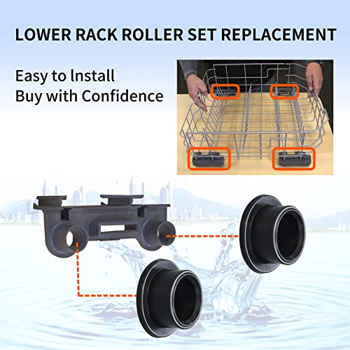 Vsttar 8 Pack of WD12X26146 Dishwasher Wheels Lower Rack，Dishwasher Roller Kit Compatible with GE WD28X27241, WD12X10438, WD12X10439, WD12X10446 Dishwasher Rack Carrie，Dishrack Roller Wheel WD12X10435 - Image 5
