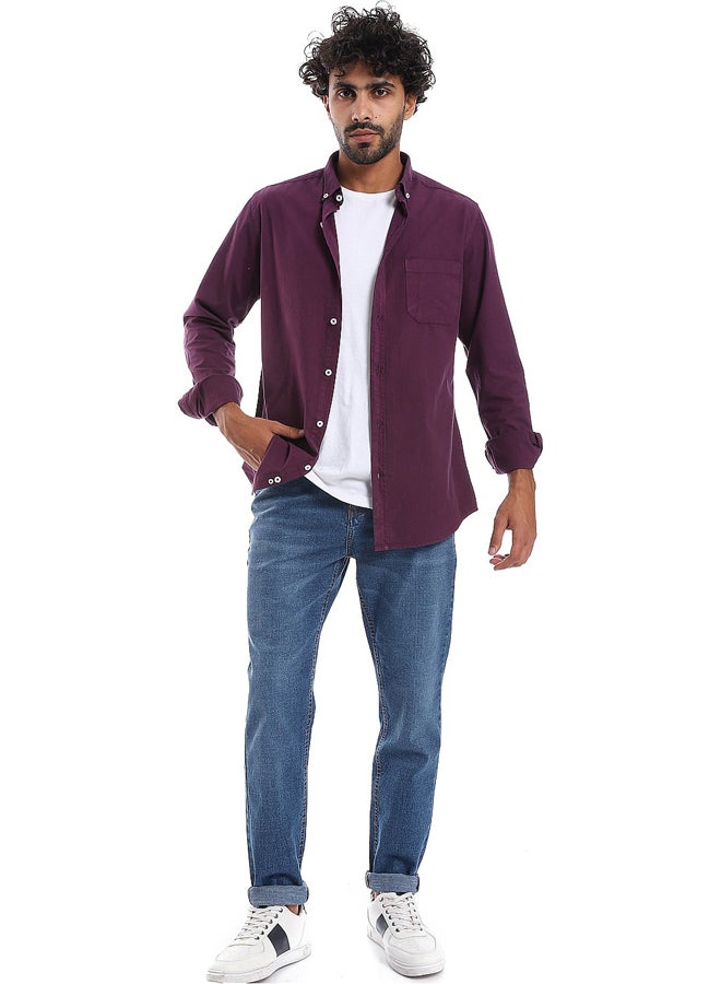 Andora Rounded Pockets Casual Straight Jeans Pants _ Denim Blue - Image 1