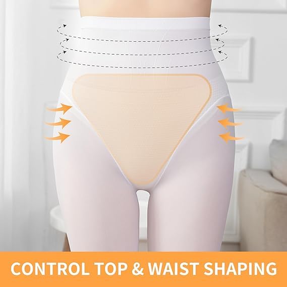 Klassik Since 1993 | Opaque Soft Stockings for Women & Girls |Poly Cotton High Waisted Thigh | Stretch, Breathable & Comfortable for Everyday Wear | Perfect Pair with Shorts, Dresses & Shirts-White-XL - Image 4