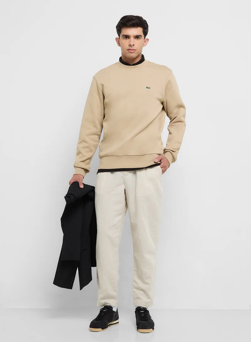 LACOSTE Brushed Fleece Sweatshirt