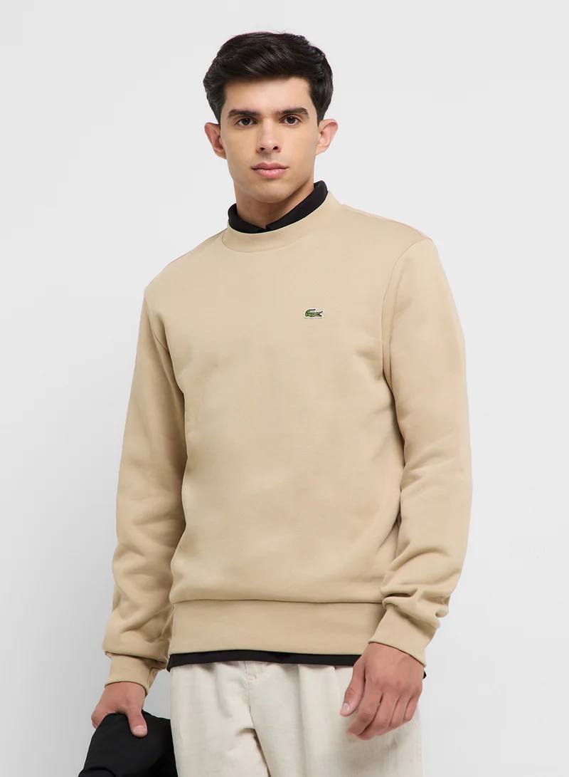 LACOSTE Brushed Fleece Sweatshirt