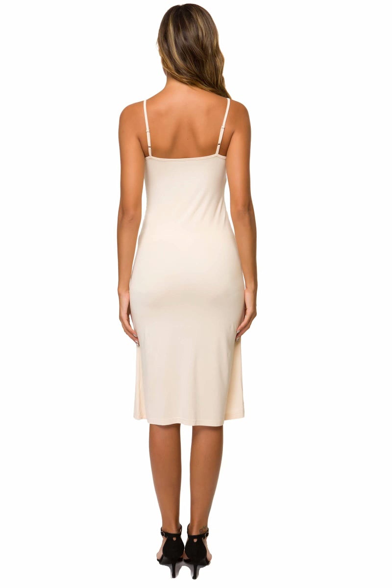 LB LIFEBEST Women's Full Slips Cami Long Spaghetti Strap Under Dress Nude - Image 4