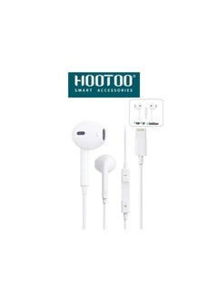 In-Ear original Earphones with lightning port and Mic For iPhone 14, 14 pro,14 pro max iphone 13, 13 pro,13 pro max iphone 12,12 pro,12 pro max White from HOOTOO