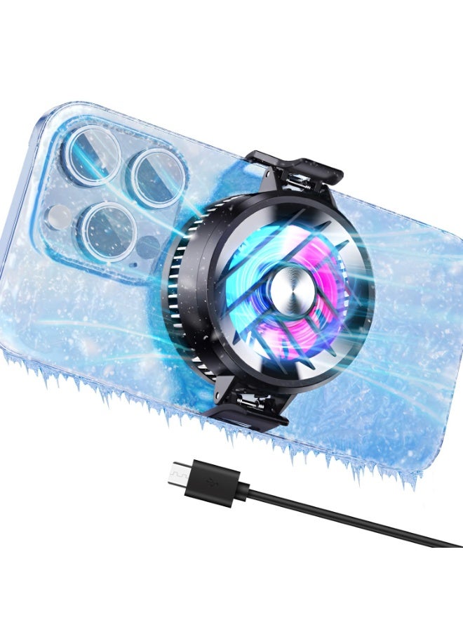 GT30 Mobile Phone Cooler, Semiconductor Cooling Fan, Clِِip - Dual Cooling - 2 Speeds - For Live Streaming and Gaming. Direct Cable  - Image 1