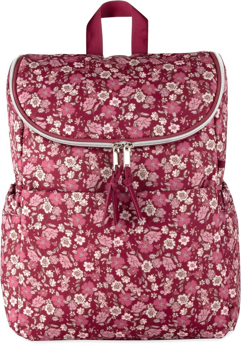 Baby Essentials Floral Diaper Backpack with Changing Pad - Image 2
