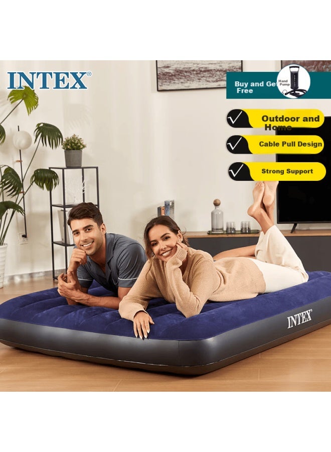 Intex Double Extra Large Air Mattress Car Inflatable Bed Outdoor Camping Sleeping Pad 137cm Wide 64758n - Image 1