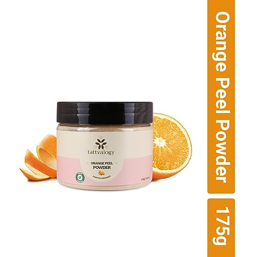 Tattvalogy Orange Peel Powder | Citrus Aurantium | Santra Chilka | 100% Pure & Organic | With Vitamin C | For Hair & Skin Care | Defence From Tan | Chemical Free Face Pack | In Plastic Jar - 175 GM - Image 3