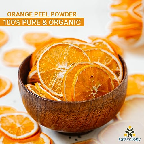Tattvalogy Orange Peel Powder | Citrus Aurantium | Santra Chilka | 100% Pure & Organic | With Vitamin C | For Hair & Skin Care | Defence From Tan | Chemical Free Face Pack | In Plastic Jar - 175 GM - Image 4