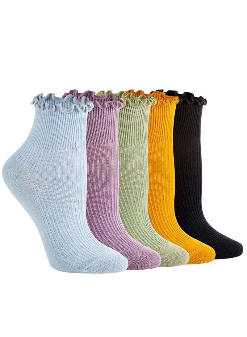 Sweet seven جوارب كروية متميزة للجنسين - 5 أزواج للرجال والنساء - ناعمة للغاية وراحة بدون seams في الأصابع - Image 1