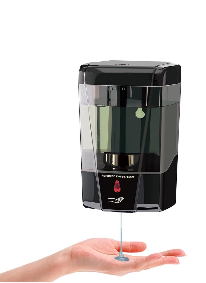 Denx Touch-Free Soap Dispenser, Hand Sanitizer Dispenser, Wall Mounted Electric Sensor Pump Battery Operated For Hospital Airport Kitchen Bathroom Hotel (Black) - Image 2