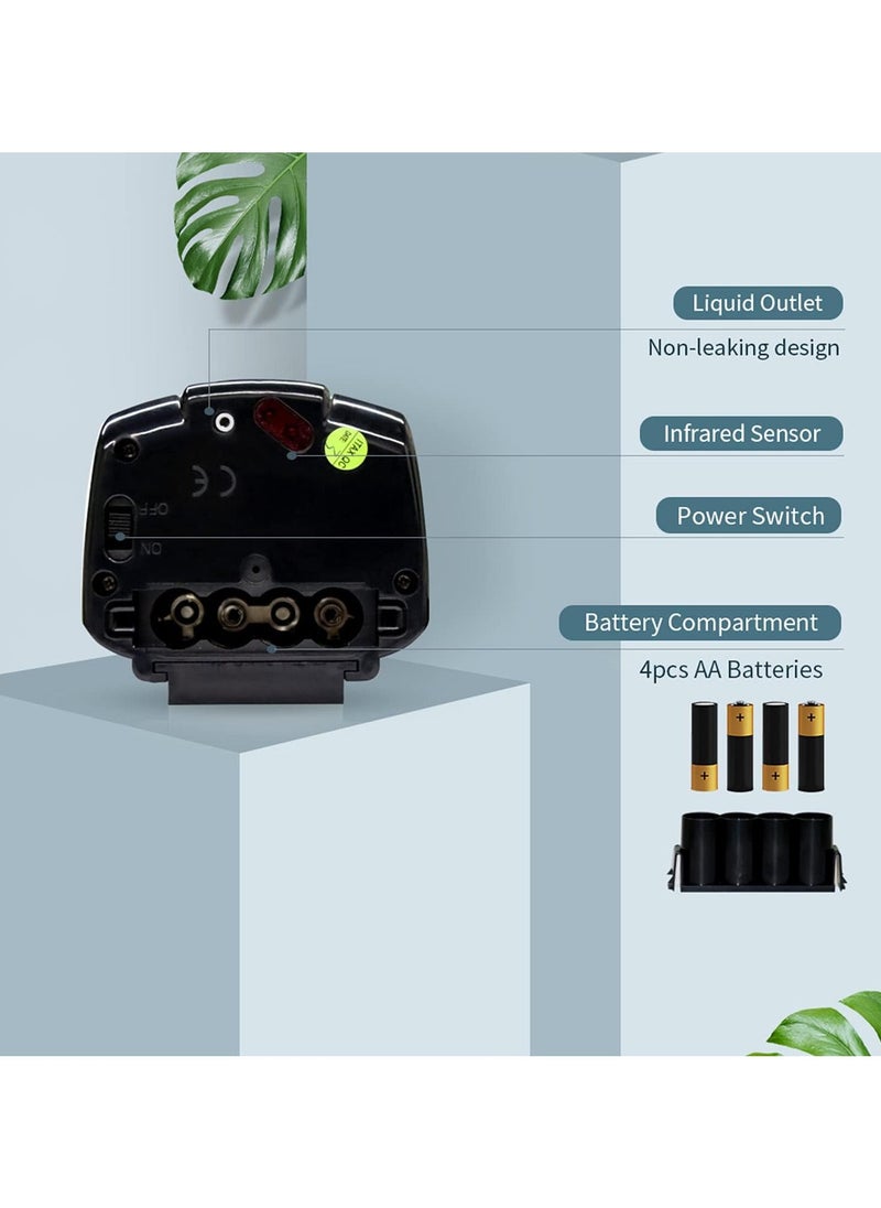 Denx Touch-Free Soap Dispenser, Hand Sanitizer Dispenser, Wall Mounted Electric Sensor Pump Battery Operated For Hospital Airport Kitchen Bathroom Hotel (Black) - Image 4