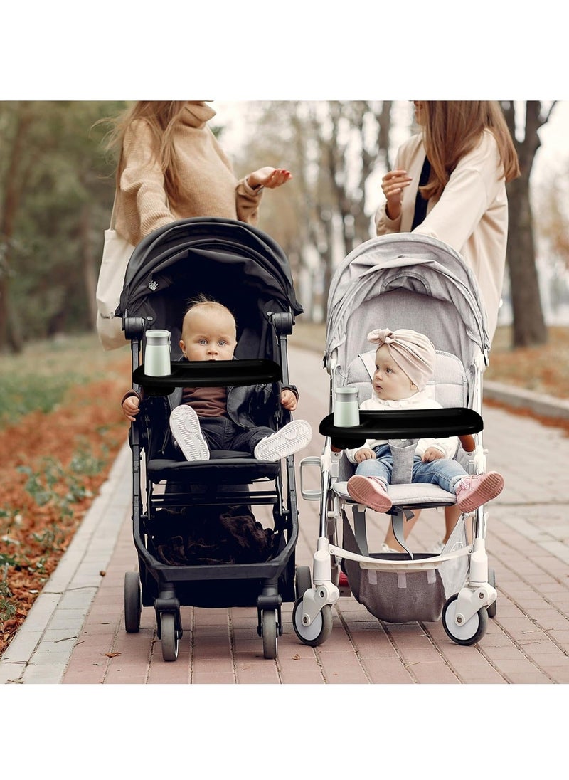 Generic - 3 in 1 Universal Stroller Snack Tray, Universal Snack Tray with Cup Holder Phone Holder for Stroller, Non Slip Clip Firmly Grip Stroller Bar, Stroller Tray for Watch Video On The Go - Image 1