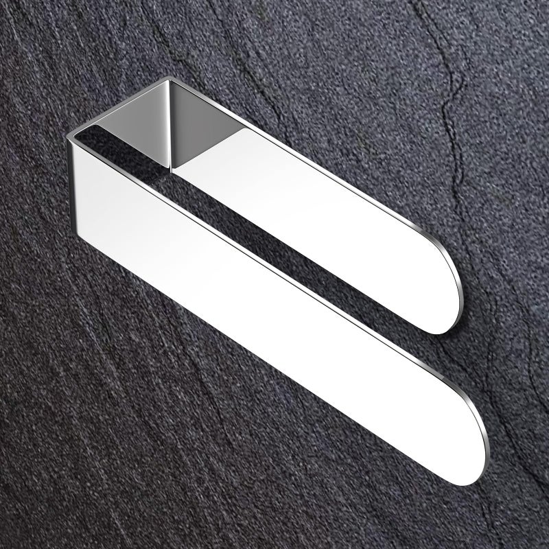HUFEEOH Adhesive Hand Towel Holder Kitchen Towel Rack Towel Bars Wall Mounted Stainless Steel Bath Towel Holder for Bathroom Hotel Kitchen 8 inch Polished Silver