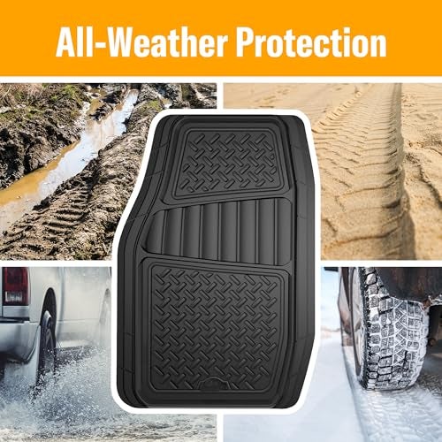 Armor All 2-Piece Truck Floor Mats, Heavy-Duty All-Weather Mats for Trucks — Black - Image 3