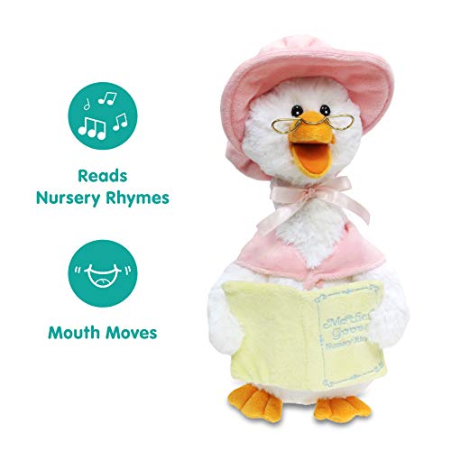 Cuddle Barn – Mother Goose Animated Stuffed Animal Reads Nursery Rhymes, 14” - Image 2