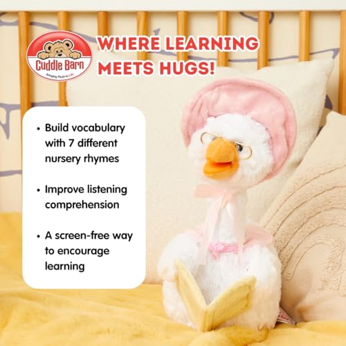 Cuddle Barn – Mother Goose Animated Stuffed Animal Reads Nursery Rhymes, 14” - Image 4