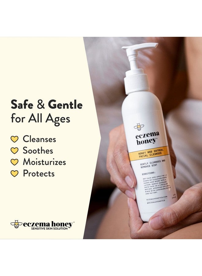 ECZEMA HONEY Oatmeal Facial Cleanser - Natural Eczema Face Wash Prevents Breakouts - Daily Gentle Face Cleanser for Dry, Itchy, Sensitive, & Irritable Skin (6 Oz) - Image 3