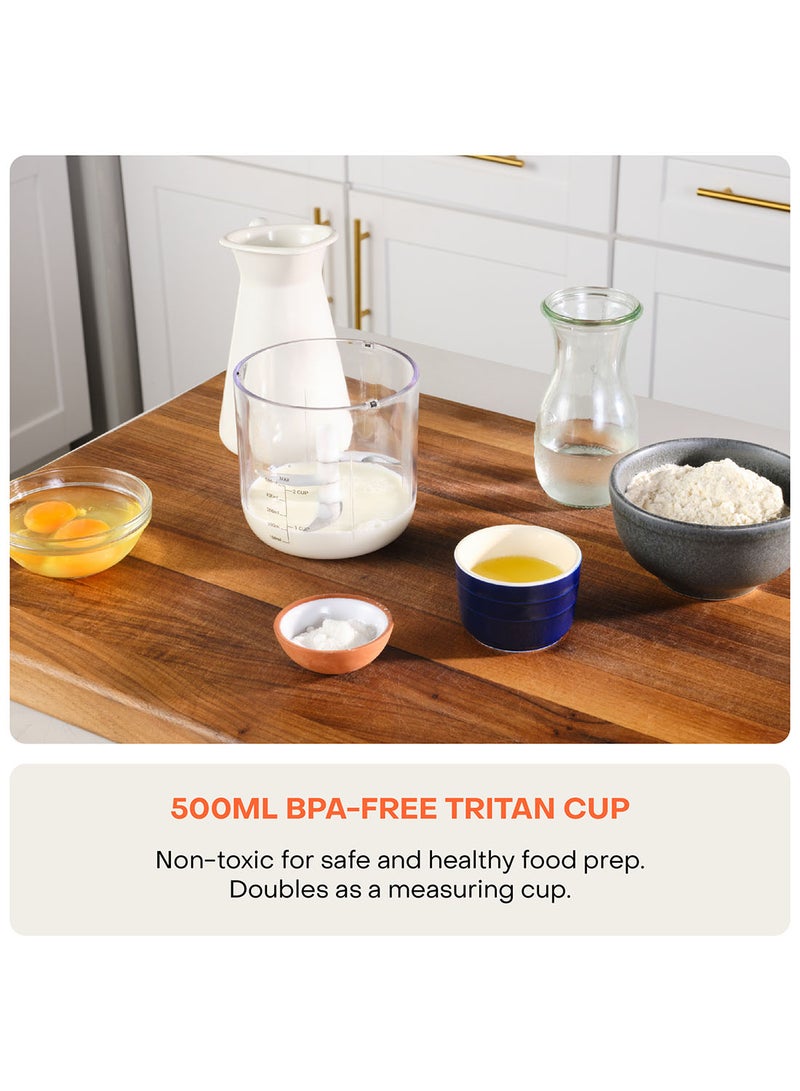 nutricook Choppi Cordless Rechargeable Chopper, Pulse And Steady Modes, BPA Free Tritan Cup, 4000 mAh Battery, SS 304 Quad Blade, Designed In California 500 ml 220 W CH600B-ME Blue - Image 3