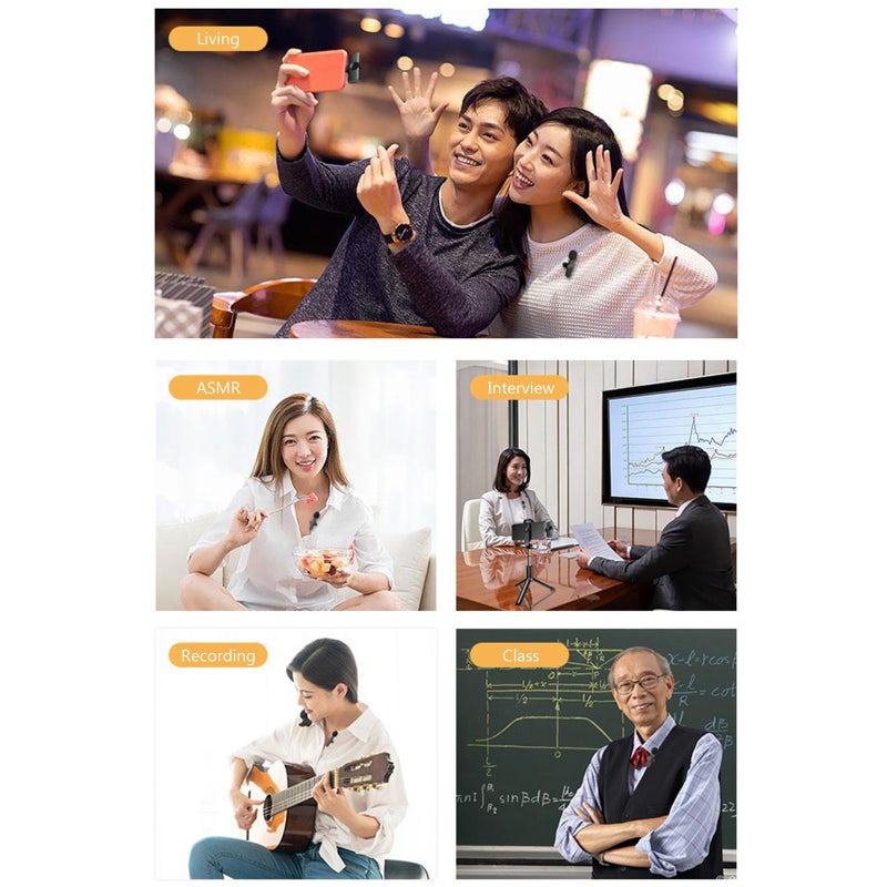 W01 Wireless Lavalier Microphone Clip-on Mic WiFi Plug & Play Type-C for Phone Pad PC with Noise Cancelling for Vlog Gaming Streaming Podcasting Recording - Image 5