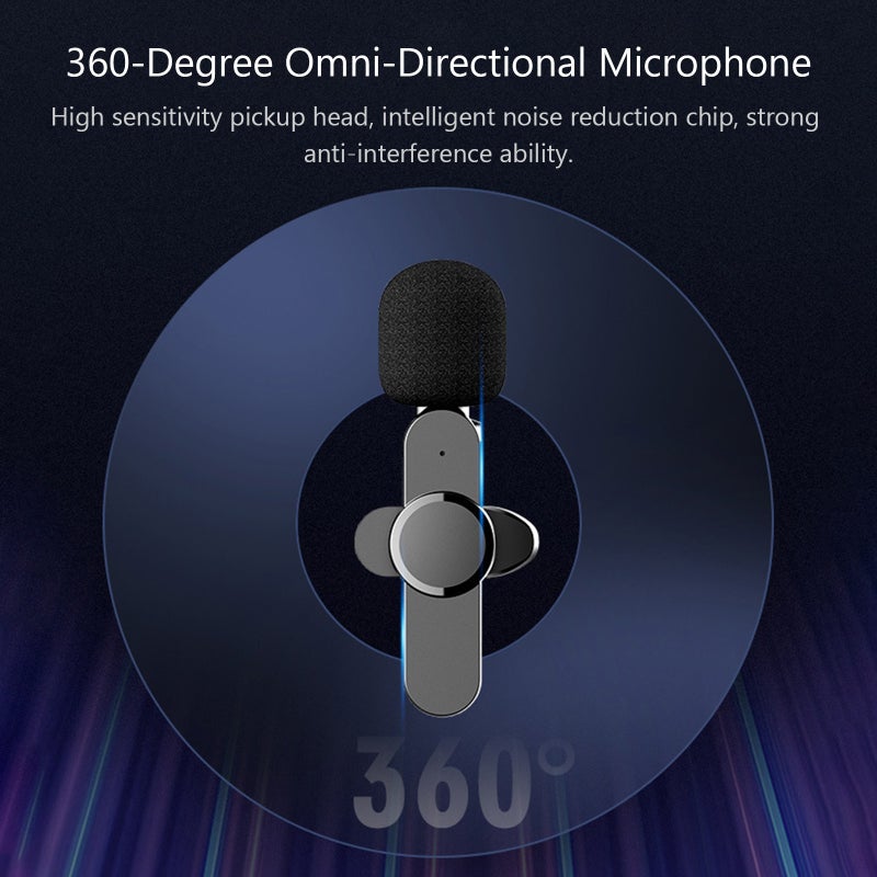 W01 Wireless Lavalier Microphone Clip-on Mic WiFi Plug & Play Type-C for Phone Pad PC with Noise Cancelling for Vlog Gaming Streaming Podcasting Recording - Image 3