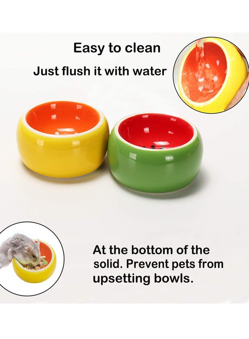 Hamster Bowl 3-Piece Set: Ceramic Food and Water Bowls for Small Animals like Syrian Hamsters, Rabbits, Gerbils, Hedgehogs, and Sugar Gliders. Perfect Feeding Solution! - Image 3