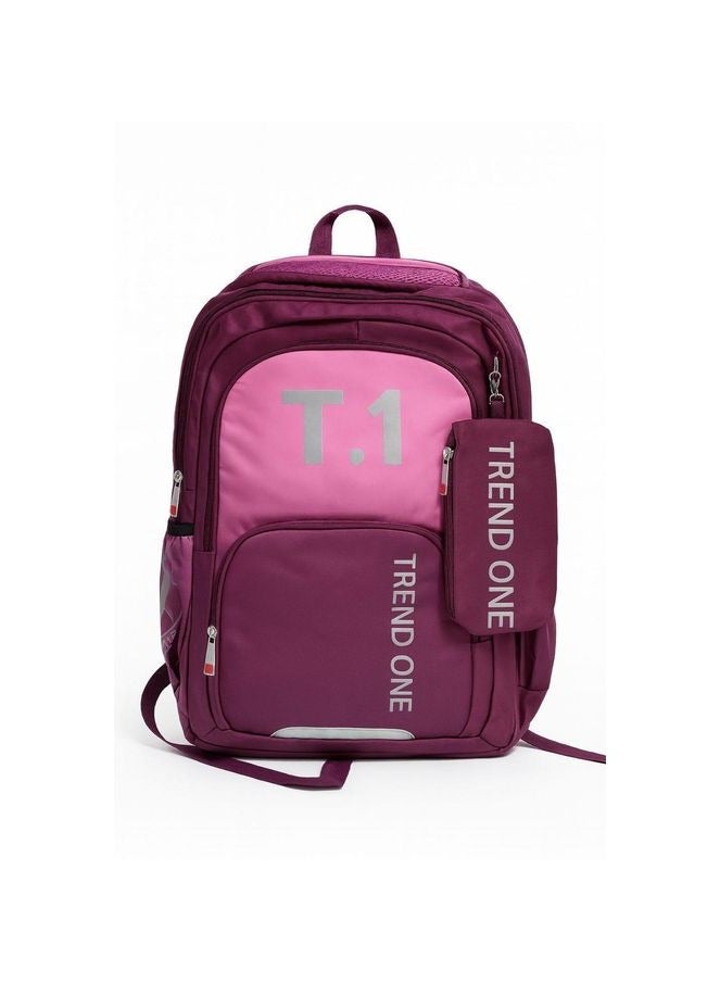 تريند شنطة ظهر مدرسية متينة للأطفال - تناسب أجهزة اللاب توب-حجم كبير- مثالية للدراسة وسفر - لون بنفسجى - Image 1