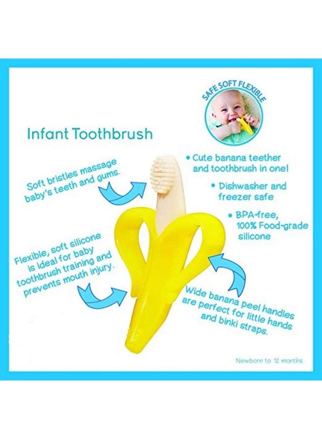 Mummamia فرشاة أسنان تدريبية للأطفال بتصميم متعدد القوامات مع شعيرات سيليكون صفراء - Image 3