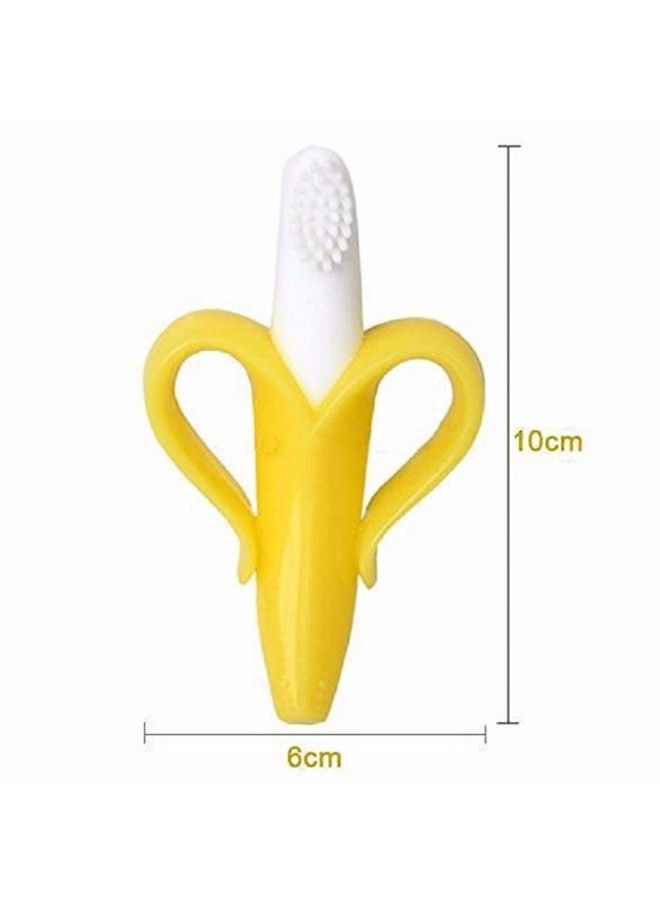 Mummamia فرشاة أسنان تدريبية للأطفال بتصميم متعدد القوامات مع شعيرات سيليكون صفراء - Image 4