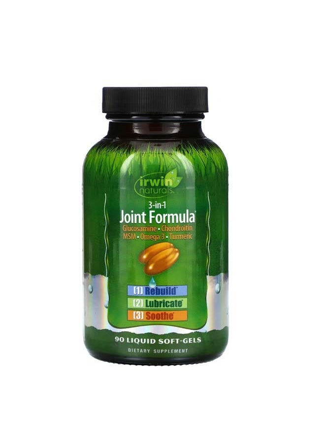 Irwin Naturals 3in1 Joint Formula 90 Liquid SoftGels  - Image 1