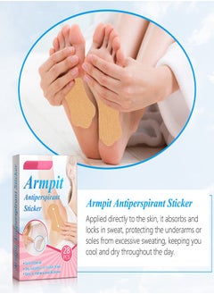 Elaimei Underarm Sweat Absorption Patch, 28 Pieces, Beige  - Image 5