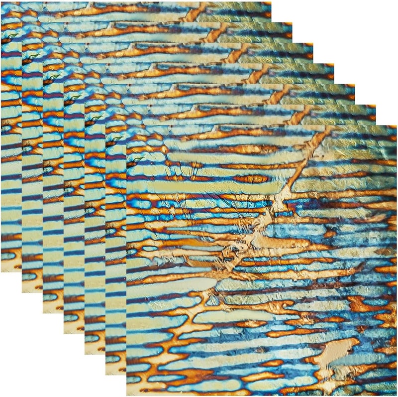 Nail Art Transfer Foils 50 Sheets, Holographic Glitter Pattern Stickers, Metallic Wraps for DIY Manicure, Ideal for Professionals - Image 2