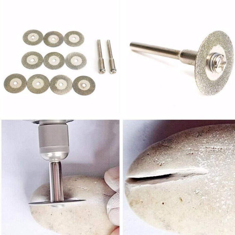 Diy Crafts Cutting Wheel Cut Off Discs Coated Rotary Tools With Mandrel for Dremel 2510 Discs Mandrel Disc 60mm Pack of 10 1 Madrel - Image 2
