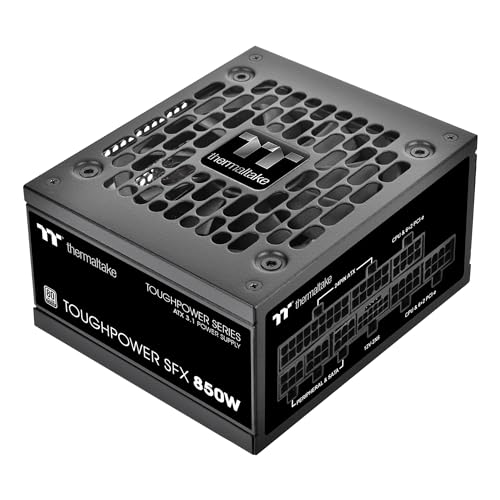 Thermaltake Toughpower SFX 850W 80Plus Platinum ATX 3.1 Standard Power Supply; 450W 12V-2x6 Connector Included; Full Modular; 90mm FDB Fan; PS-STP-0850FNFAPU-1; 7 Year Warranty - Image 1