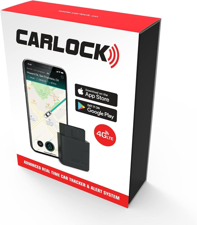CARLOCK Anti Theft Car Device - Real Time 4G Car Tracker & Car Alarm System. Comes with Device & Phone App. Tracks Your Car in Real Time & Notifies You Immediately of Suspicious Behavior.OBD Plug&Play - Image 1