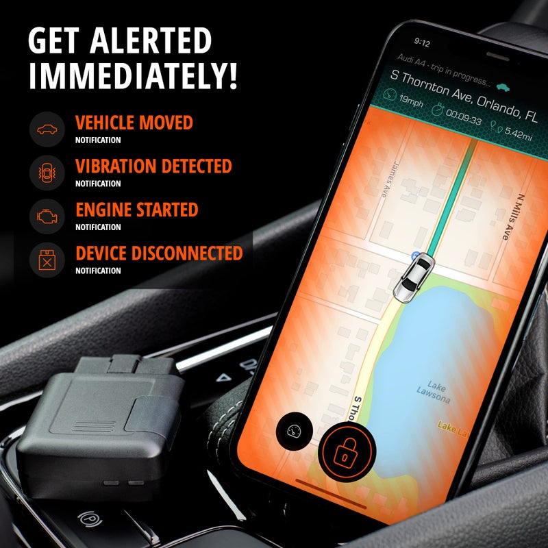 CARLOCK Anti Theft Car Device - Real Time 4G Car Tracker & Car Alarm System. Comes with Device & Phone App. Tracks Your Car in Real Time & Notifies You Immediately of Suspicious Behavior.OBD Plug&Play - Image 2