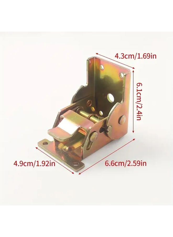4 Pack Adjustable Leg Bracket With Screws Folding Table Supports Collapsible Hinges - Image 3