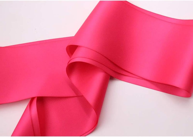 TREORSI Blank Satin Sash, Plain Sash, Party Decorations, Make Your Own Sash (Hot Pink) - Image 3