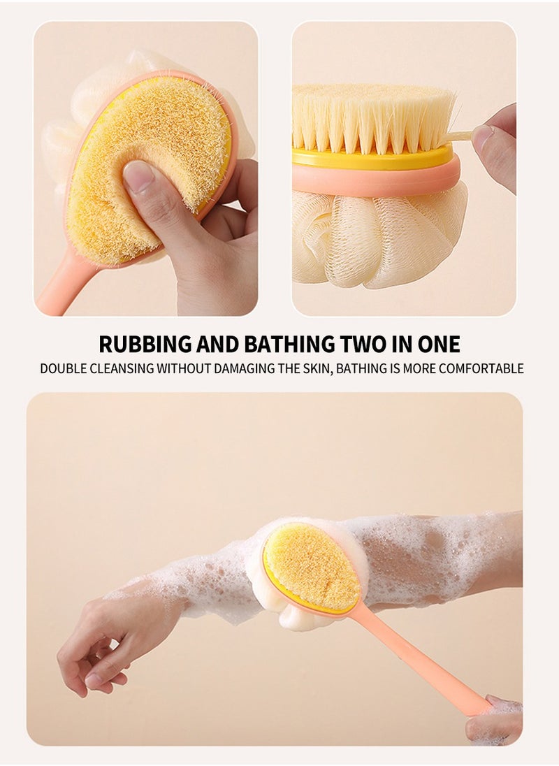 2-in-1 Shower Brush, Massage Bristles and Mesh Sponge Long Handle Shower Brush cleanses and exfoliates skin, wet or dry - pzsku/Z02174699A955AC3D03A8Z/45/_/1711960382/1443e09d-cbb2-4c27-955d-5113ffd8c13a