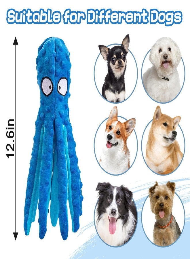 Alphatool Squeaky Dog Toys - Soft Plush Chew Crinkle Puppy Toys to Keep Them Busy, Octopus No Stuffing Interactive Essentials for Teething Small Medium Pets Dogs Gifts - 1pcs - Image 5